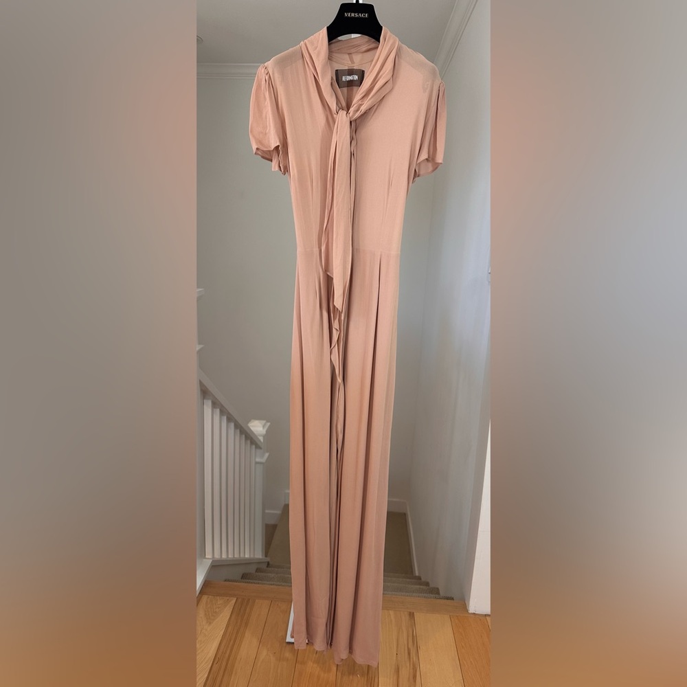 Reformation Tan Jumpsuit with Bow Detail - Picture 5 of 11